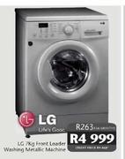 LG Front Loader Washing Metallic Machine-7Kg
