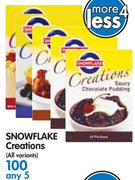 Snowflake Creations(All Variants)-Any 5