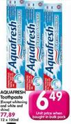 Aquafresh Toothpaster-12x100ml
