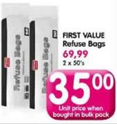 First Value Refuse Bags-2x50's
