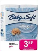 Baby Soft 2-Ply Toilet Rolls-Each