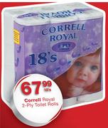 Correll Royal 2-Ply Toilet Rolls-18's