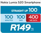 Nokia Lumia 520 Smartphone-On Straight Up 100