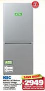 KIC Metallic Bottom Freezer Fridge-276Ltr