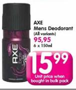 AXE Mens Deodorant-6X150ml