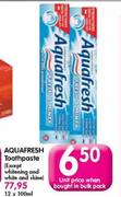 Aquafresh Toothpaste-12X100ml  
