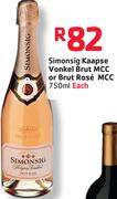 Simonsig Kaapse Vonkel Brut MCC Or Brut Rose MCC-750ML Each