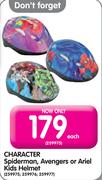 Character Spiderman/Avengers/Ariel Kids Helmet-Each