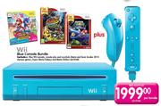 Wii Blue Console Bundle Per Bundle