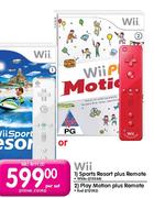 Wii Play Motion Plus Remote-Red Per Set 