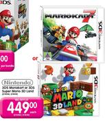 Nintendo 3DS Mariokart Or 3DS Super Mario 3D Land Each