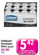 Eveready Powerplus Silver-12's