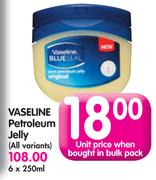 Vaseline Petroleum Jelly(All Variants)-6x250ml