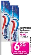 Aquafresh Toothpaste(All Variants)-12x100ml