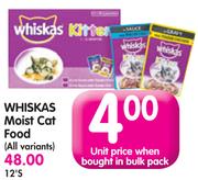 Whiskas Moist Cat Food(All Variants)-12's