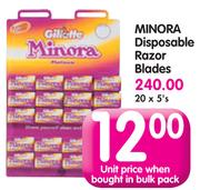 Minora Disposable Razor-20x5's