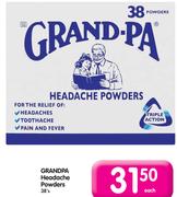 Grandpa Headache Powders-38's
