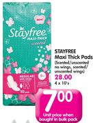 Stayfree Maxi Thick Pads-4x10's