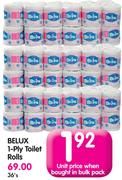 Belux 1-Ply Toilet Rolls-36's