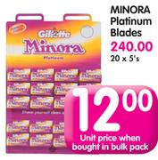 Minora Platinum Blades-20x5's
