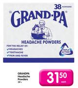 Grandpa Headache Powders-38's