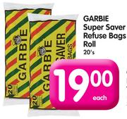 Garbie Super Saver Refuse Bags Roll-20's Each