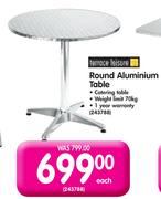 Terrance Leisure Round Aluminium Table