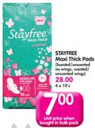 Stayfree Maxi Thick Pads-4x10's