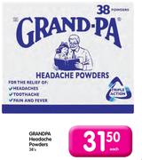 Grandpa Headache Powders-38's