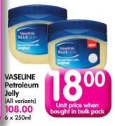 Vaseline Petroleum Jelly(All Variants)-6x250ml