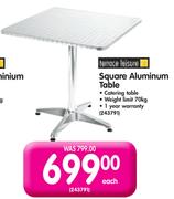 Terrance Leisure Square Aluminum Table