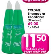 Colgate Shampoo Or Conditioner(All Variants)-6x350ml
