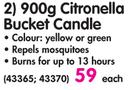 900G Citronella Bucket Candle