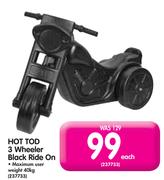 Hot Tod 3 Wheeler Black Ride On