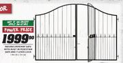 Induna Driveway Gate With Built In Pedestian Gate And 7 Lever Lock