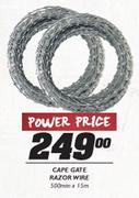 Cape Gate Razor Wire 500mmx15m