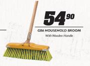 GB6 Household Broom With Wooden Handle
