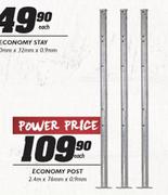 Economy Post-2.4mx76mmx0.9mm Each
