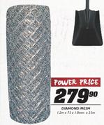Diamond Mesh-1.2mm x 75 x 1.8mm x 25m