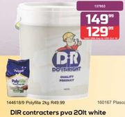 DIR Contracters PVA White-20Ltr