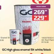 GC High Gloss Enamel White/Black-5Ltr