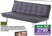 H&H Collection 3 Divison Alpha Sleeper Couch
