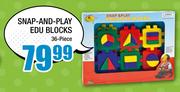 Snap-And-Play Edu Blocks-36 Piece