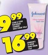 Johnson's 24 Hour Hand Cream-75ml