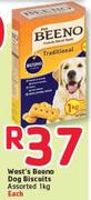 West's Beeno Dog Biscuits Assorted-1kg