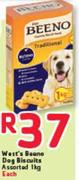West Beeo Dog Biscuits Assorted-1kg