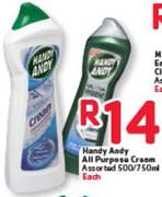 Handy Andy All Purpose Cream Assorted-500/750ml Each