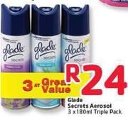 Glade Secrets Aerosol-3x180Ml Triple Pack