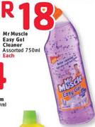 Mr Muscle Easy Gel Cleaner Assorted-750Ml