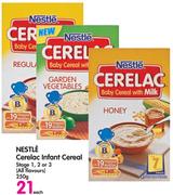 Nestle Cerelac Infant Cereal Stage 1,2 Or 3(All Flavours)-250G Each